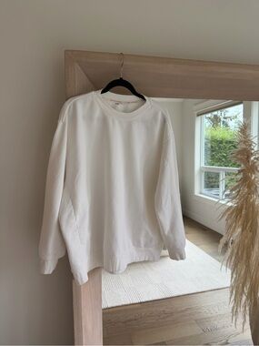 Left On Friday White Crewneck Sweatshirt